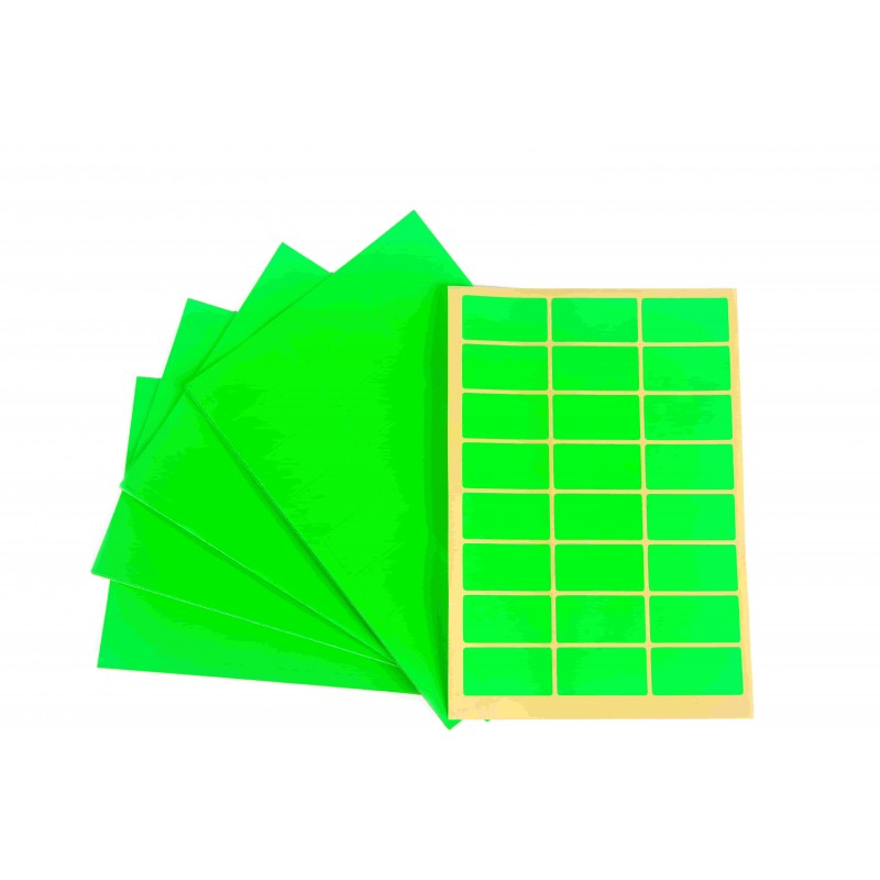 Etichete autocolante CNX, 24/A5, 23x50mm, permanente, colturi rotunjite, verde, top 10 coli (240 etichete) [2]