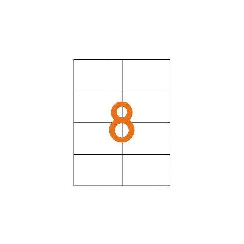 Etichete autocolante Etibox 100325, 8/A4, 105x74mm, permanente, colturi drepte, alb, top 100 coli (800 etichete) [2]