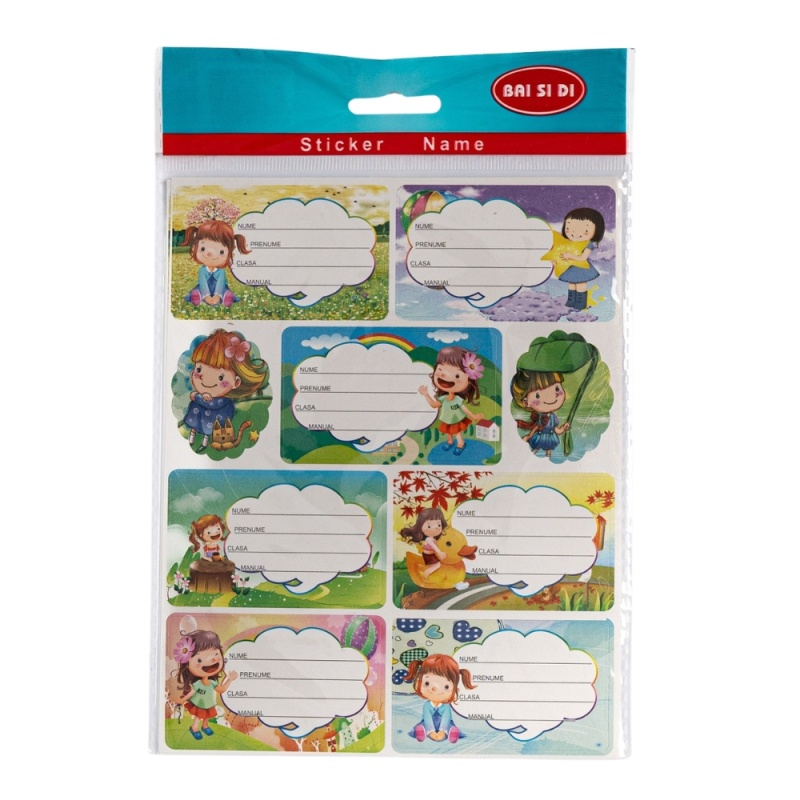 Etichete scolare CNX BSD-702-1, 7/coala, model personaje/sweets, 6 coli/set [2]