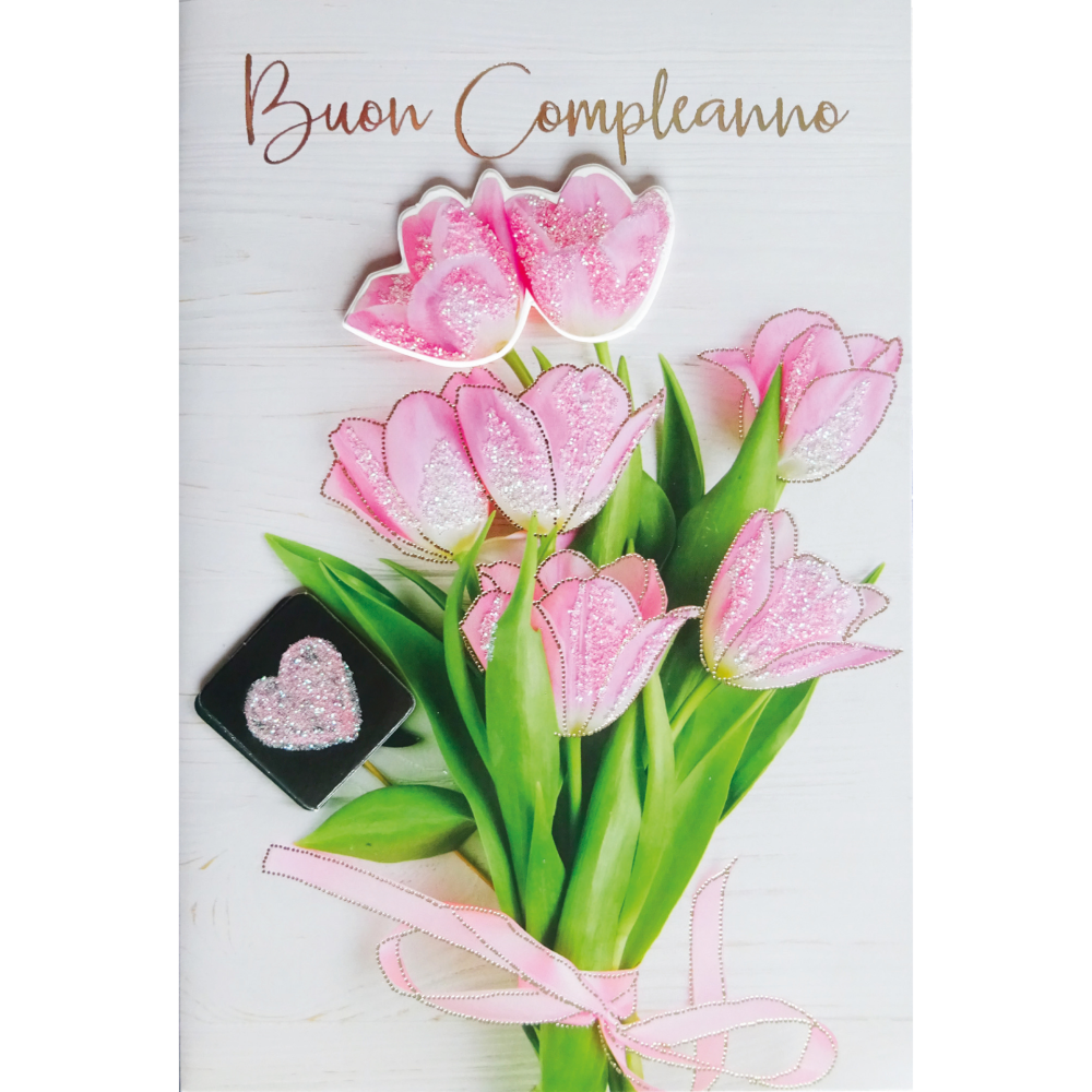 Felicitare 3D Flowers, cu modele asortate, cu detalii in relief, aurii si sclipici pe exteriorul felicitarii - 11.5 x 17 cm (12 buc/display), copii varsta 6 ani+,8 ani+ [5]