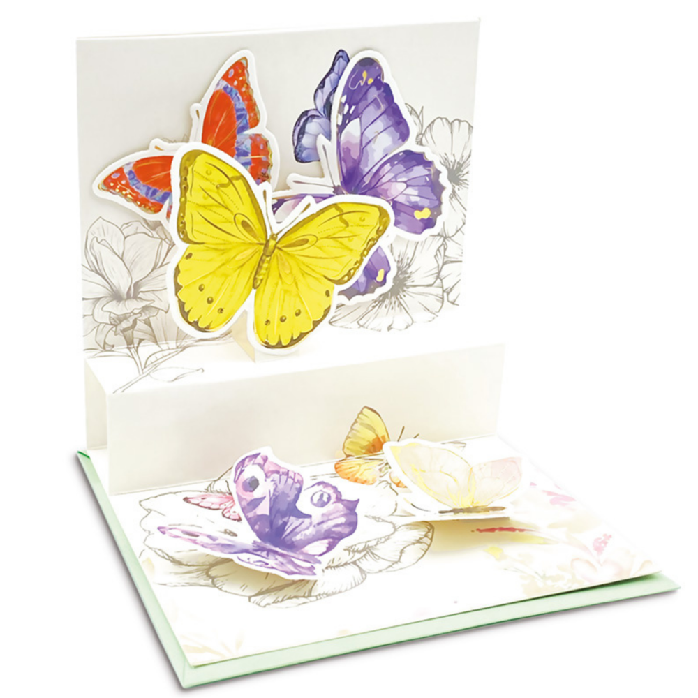 Felicitare POP-UP fantasie, cu modele asortate cu detalii aurii pe exteriorul felicitarii - 13.5 x 13.5 cm (48 buc/display), copii varsta 6 ani+,8 ani+ [6]