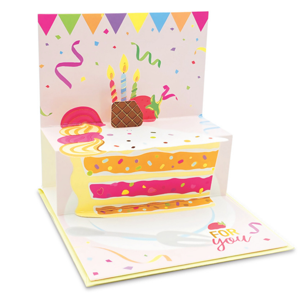 Felicitare POP-UP zi de nastere detalii aurii pe exteriorul felicitarii - 13.5 x 13.5 cm [8]