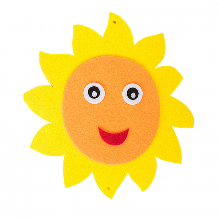 Soare Fericit, figurina din fetru cu adeziv, pasla craft, 19 cm [2]