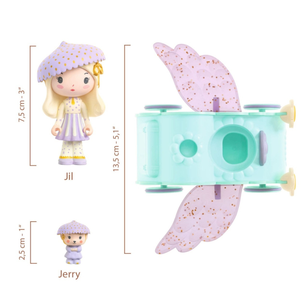 Figurina Tinyly Jil & Jerry, Djeco Fata, varsta 3 - 6 ani, 6 - 9 ani [4]