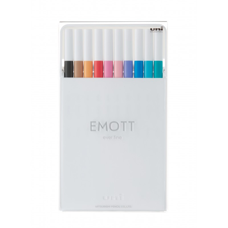 Fineliner UNI EMOTT PEM-SY, 0.4mm, NO.2, set 10 culori pastel [2]