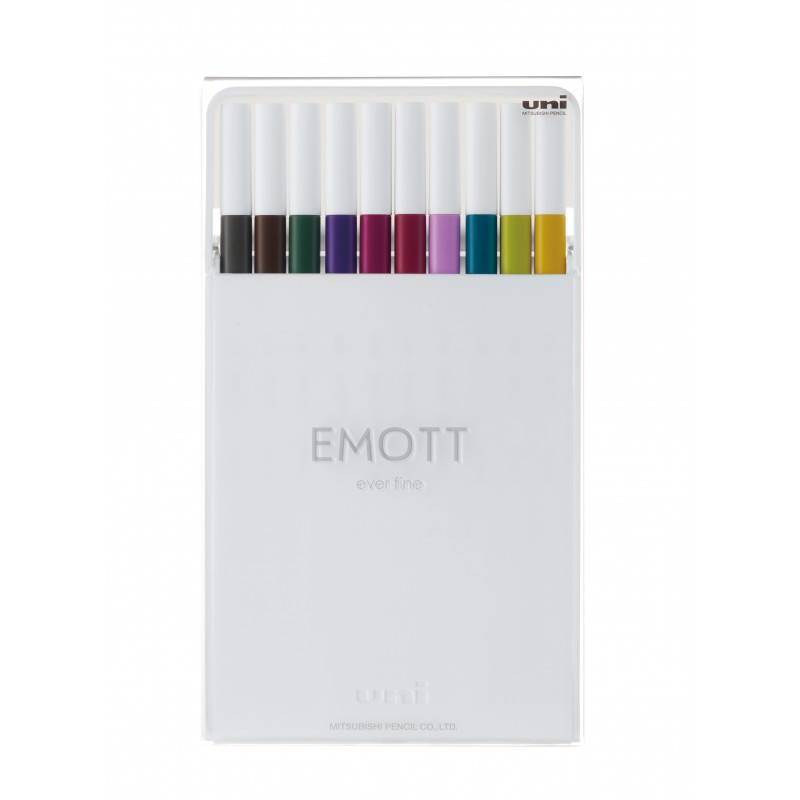 Fineliner UNI EMOTT PEM-SY, 0.4mm, NO.3, set 10 culori metalizate [2]