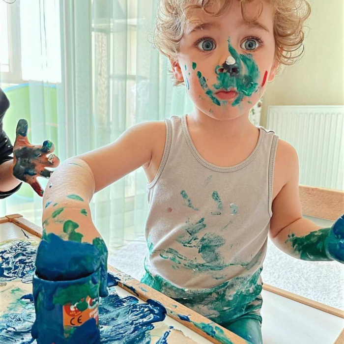Acuarele si vopsea Tempera Baby Finger Paint la borcan de 500 ml. [7]