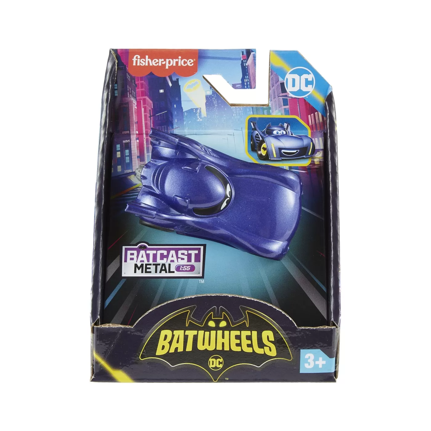 Fisher price batwheels masinuta metalica batmobile 1:55, varsta de la 3 ani la 7 ani [1]