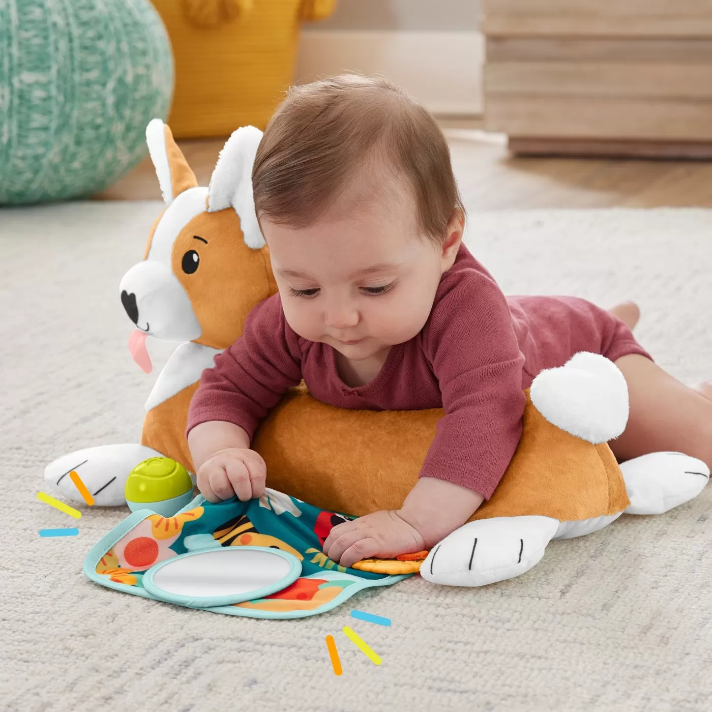 Fisher price catelus 3 in 1 tummy wedge, varsta de la 0 luni la 2 ani [5]