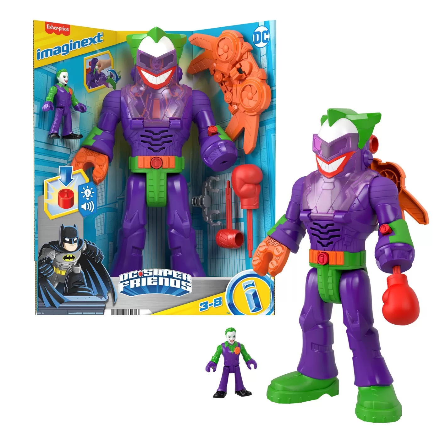 Fisher price imaginext dc super friends robot joker 30cm, varsta de la 3 ani la 8 ani [7]