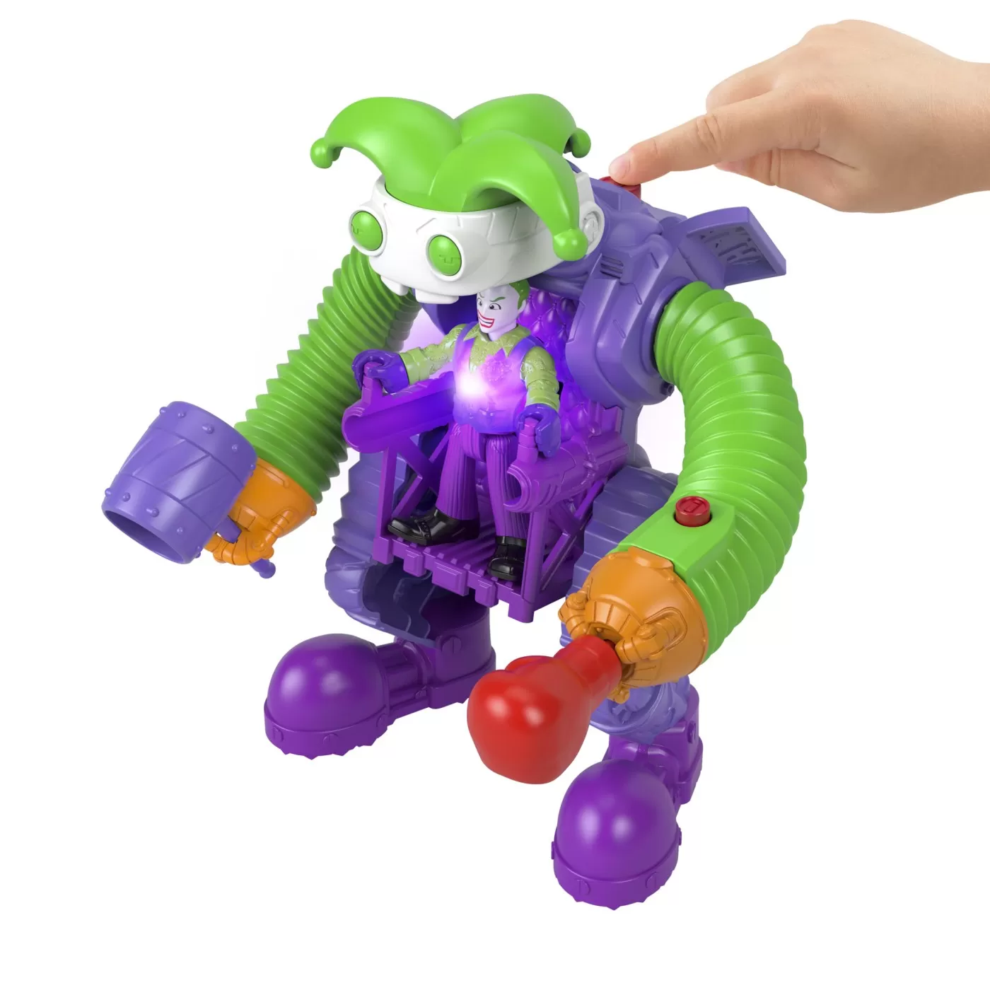 Fisher price imaginext dc super friends vehicul cu figurina joker, varsta de la 3 ani la 8 ani [3]