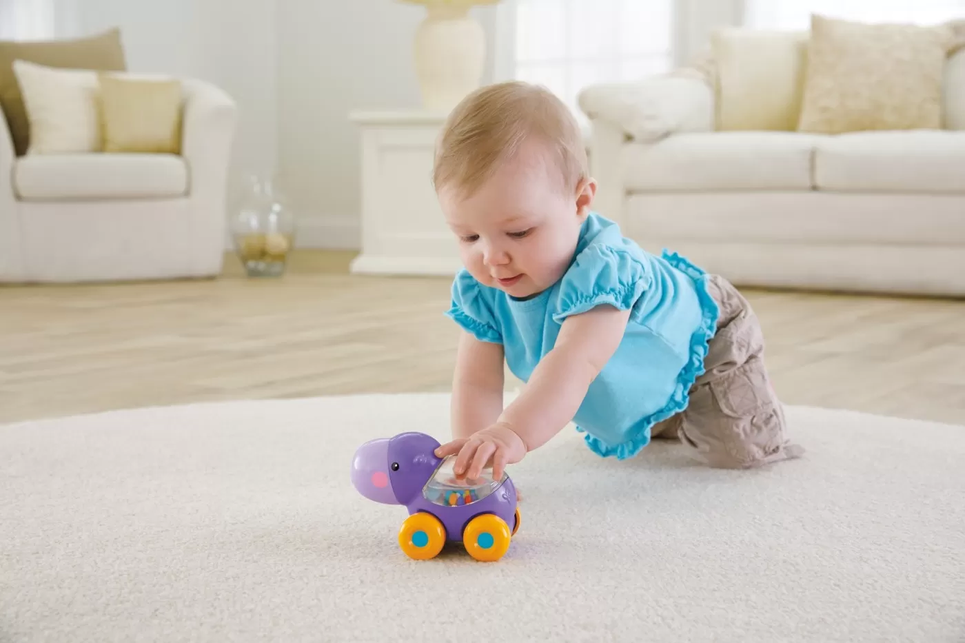 Fisher price jucarie apasa si mergi hipopotam, varsta de la 6 luni la 3 luni [3]