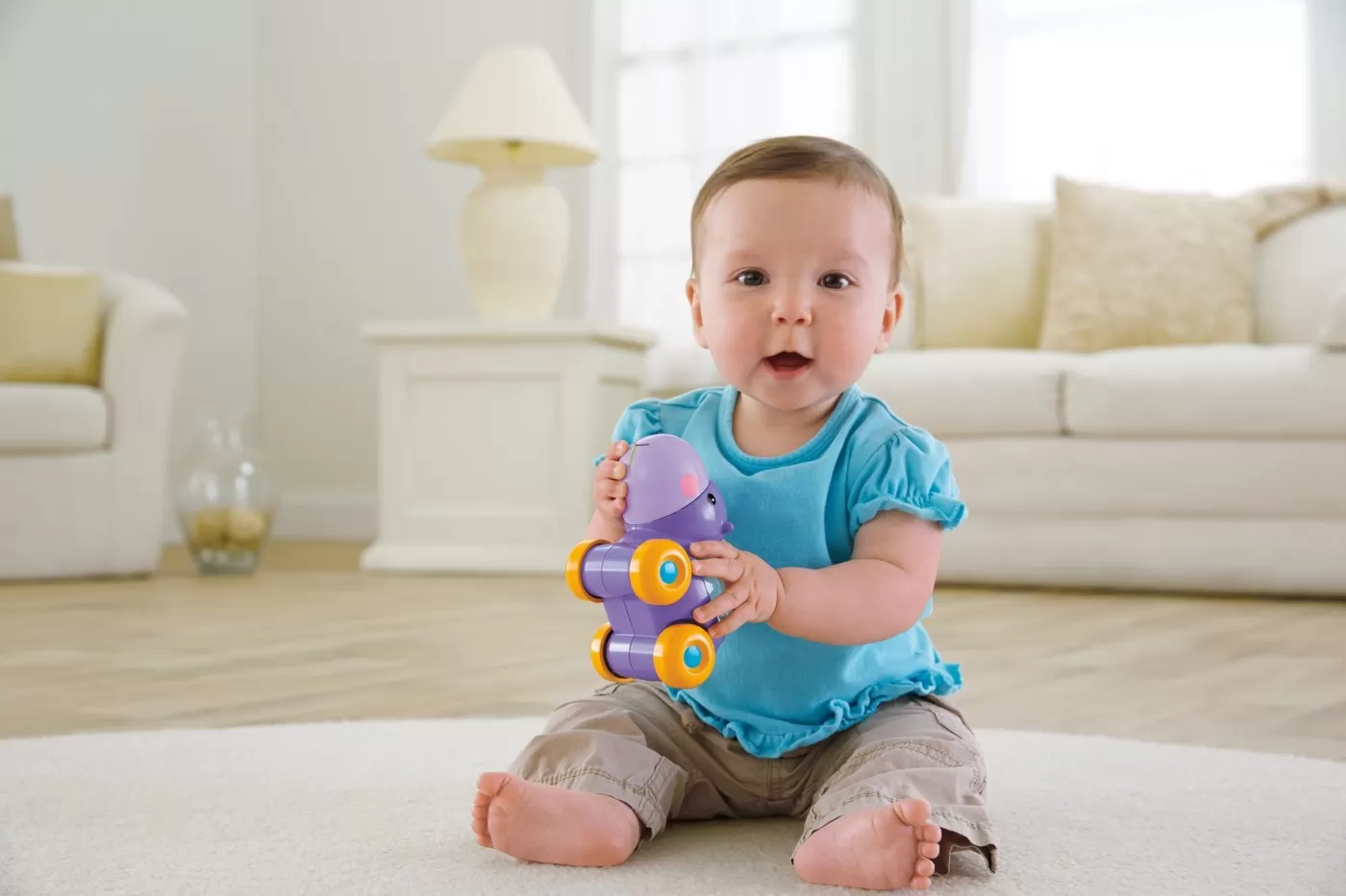 Fisher price jucarie apasa si mergi hipopotam, varsta de la 6 luni la 3 luni [4]