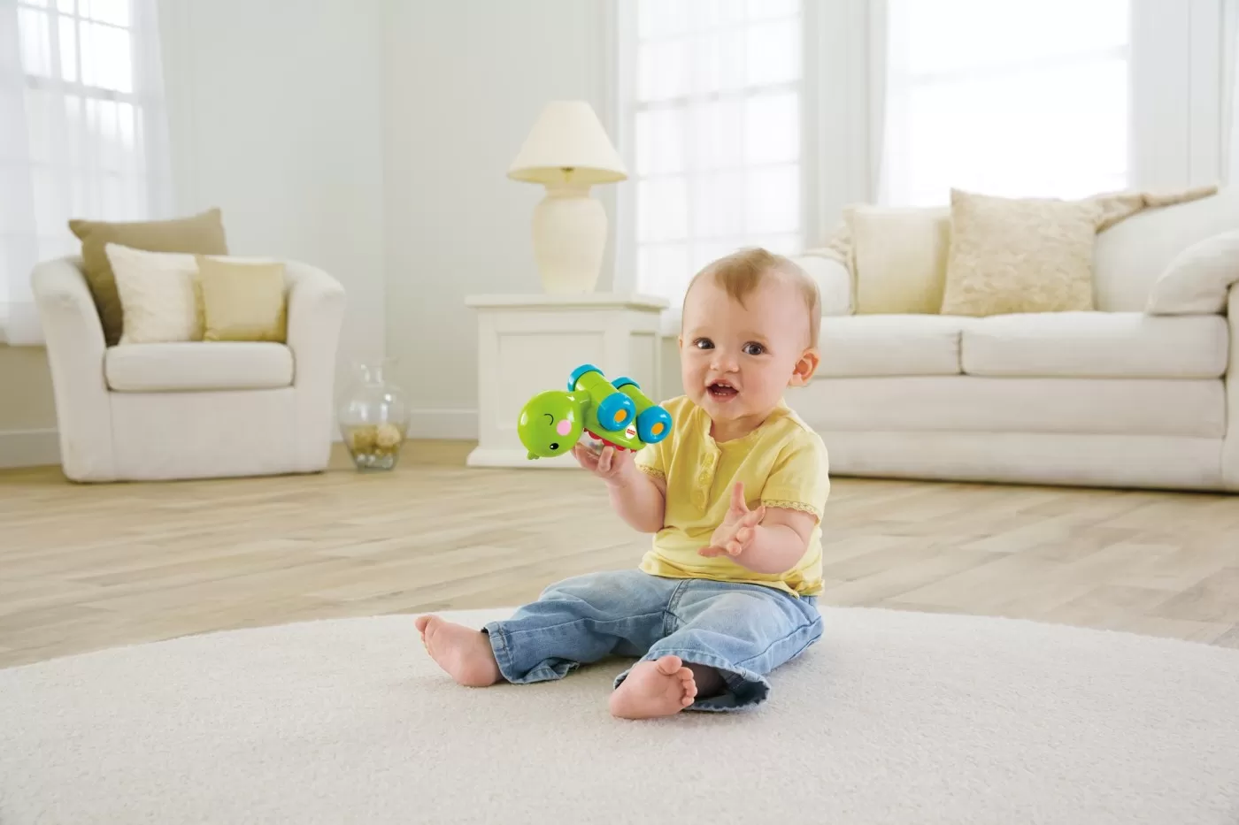 Fisher price jucarie apasa si mergi testoasa, varsta de la 6 luni la 3 luni [6]