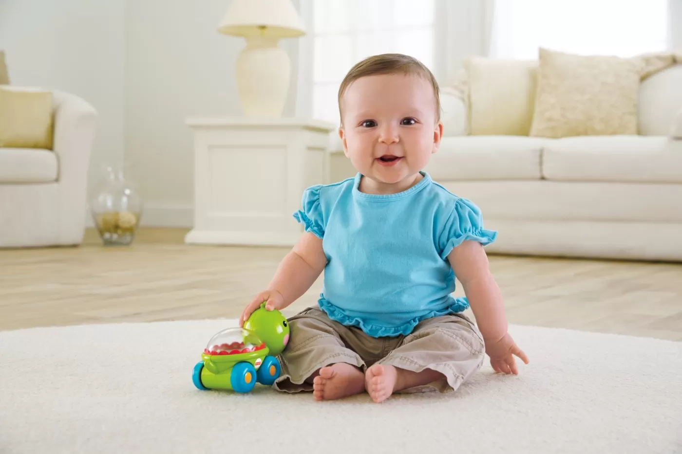 Fisher price jucarie apasa si mergi testoasa, varsta de la 6 luni la 3 luni [5]