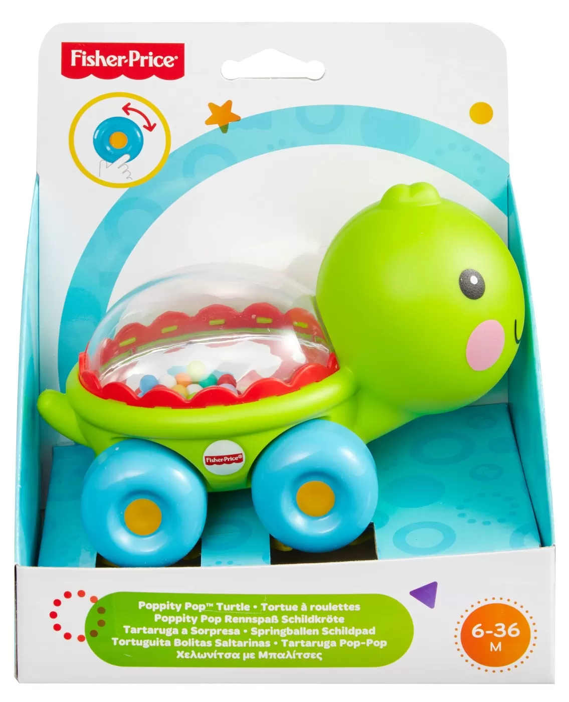 Fisher price jucarie apasa si mergi testoasa, varsta de la 6 luni la 3 luni [1]