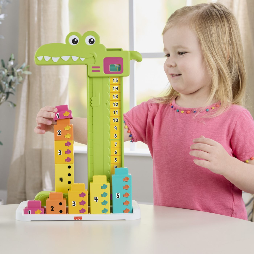 Fisher price jucarie educativa aligator stivuibila copii varsta 3 ani - 7 ani [5]