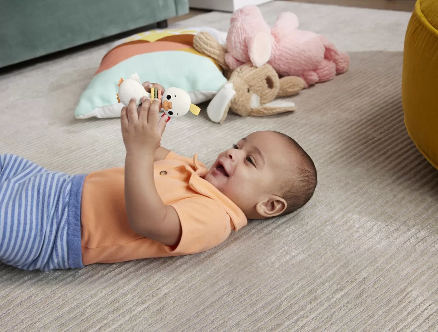 Jucarie zornaitoare bebe - Gasca, Fisher Price, varsta de la 3 luni la 2 ani [3]