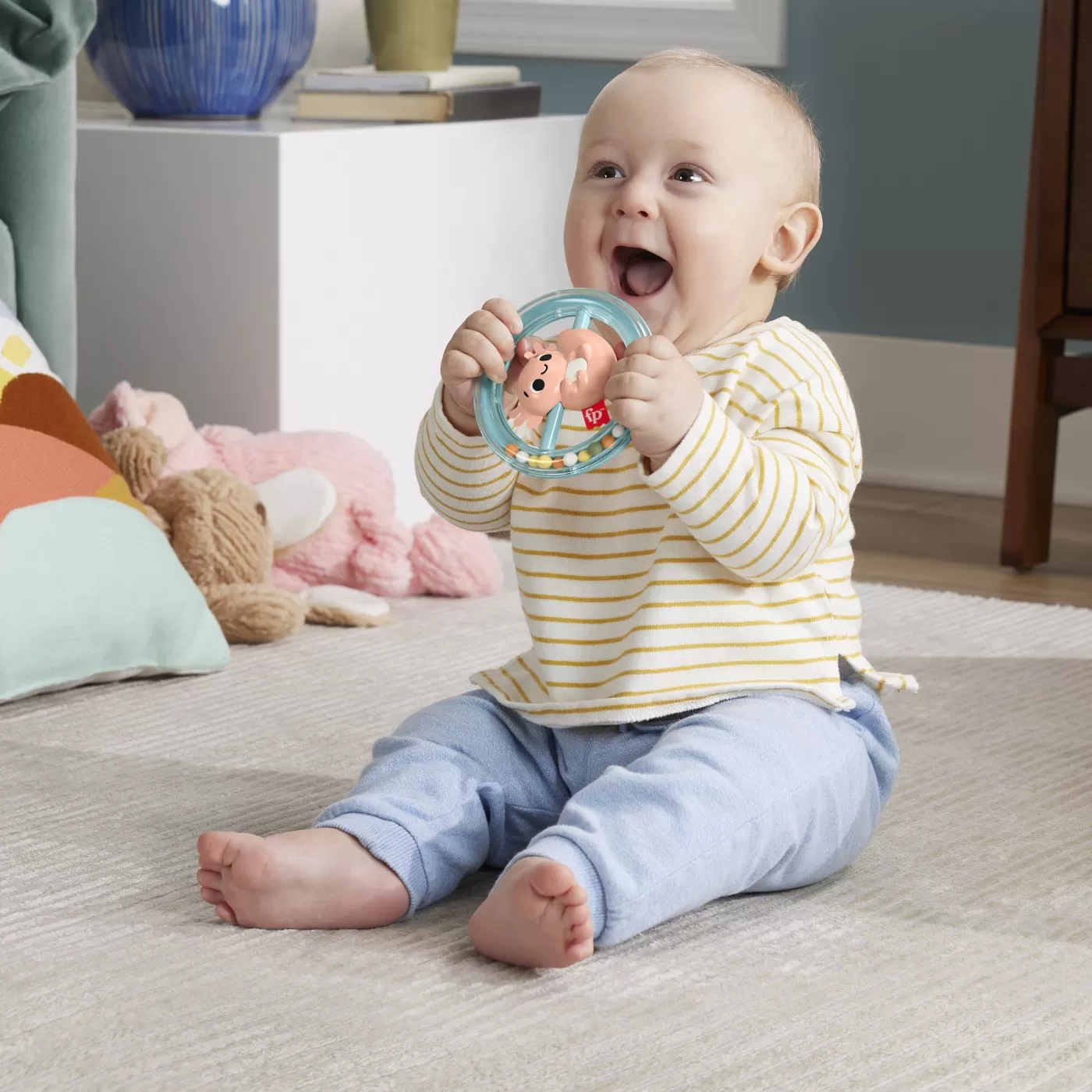 Jucarie zornaitoare bebe - Salamandra, Fisher Price, varsta de la 3 luni la 2 ani [4]