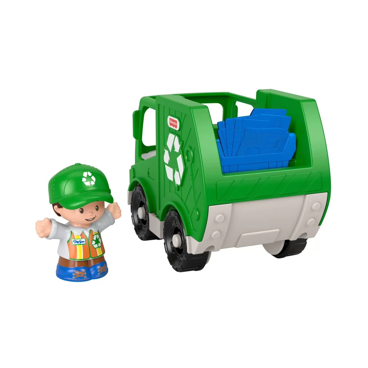 Fisher price little people vehicul camion reciclare 10cm, varsta de la 1 an la 5 ani [7]