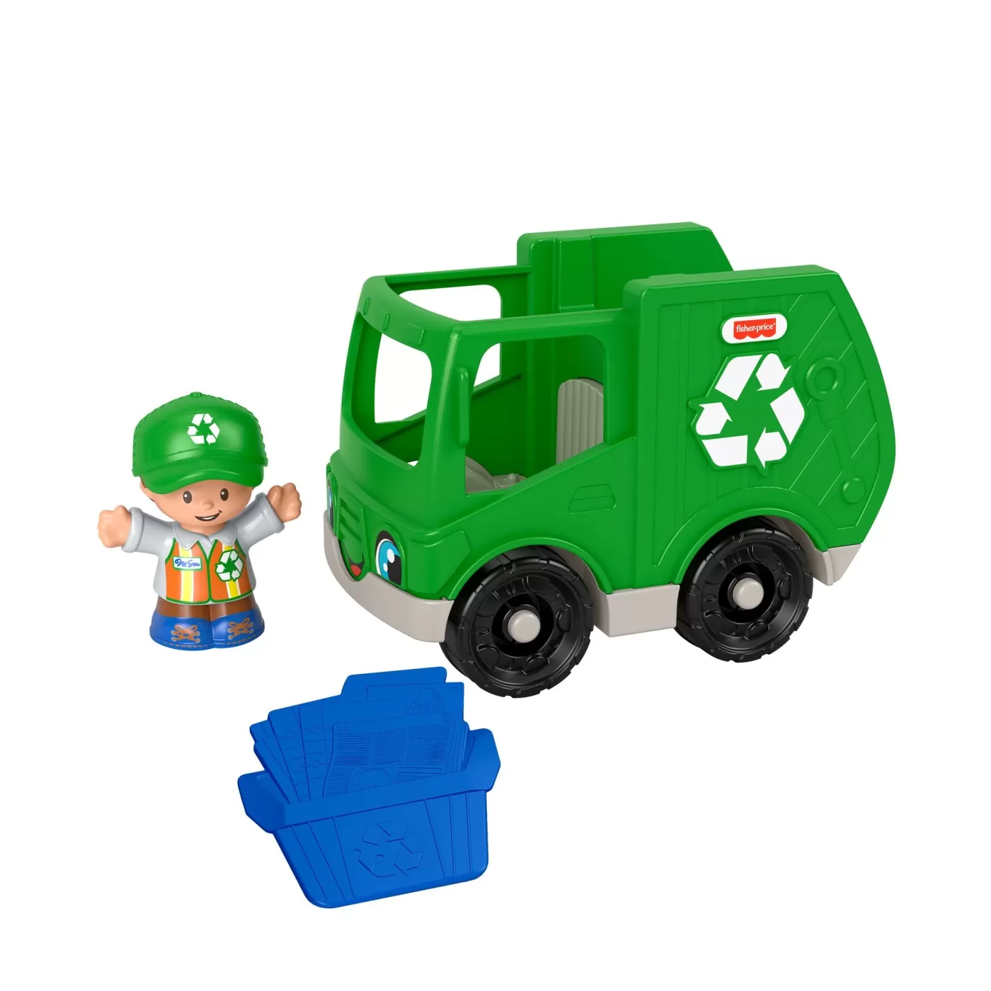 Fisher price little people vehicul camion reciclare 10cm, varsta de la 1 an la 5 ani [3]