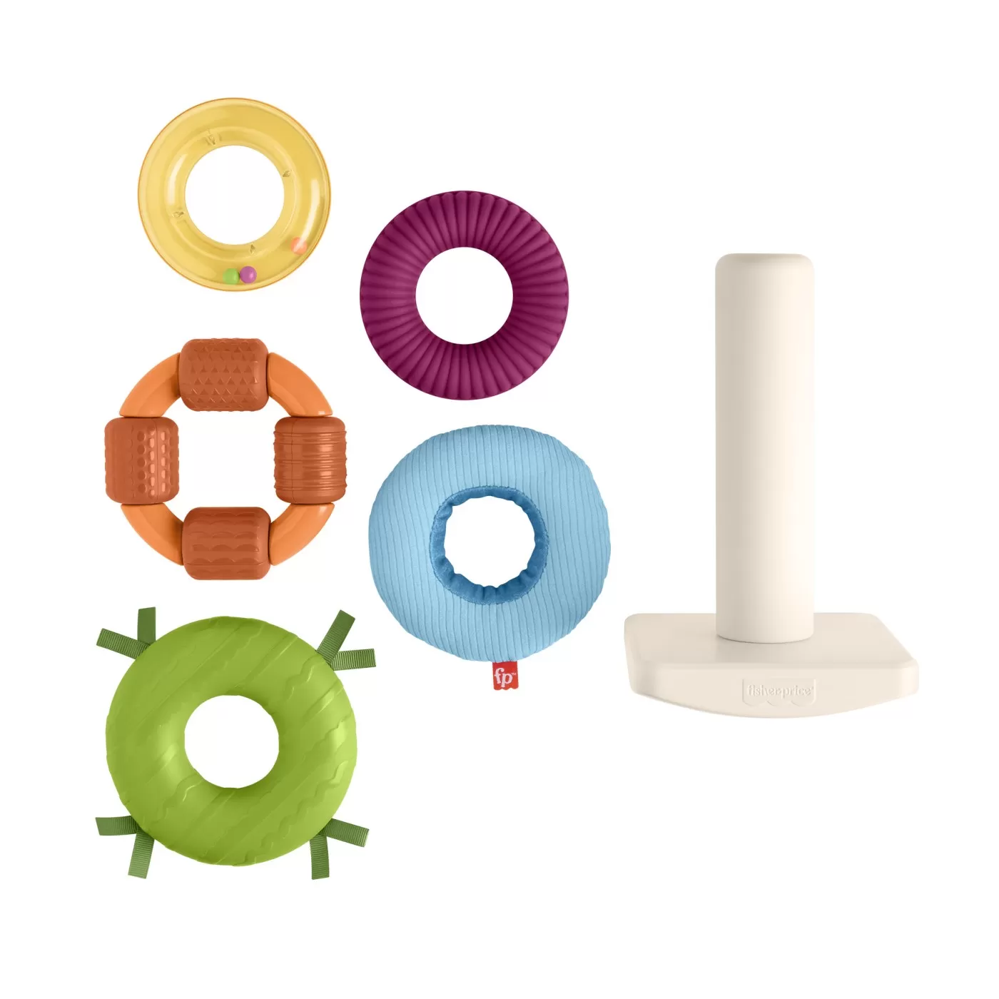Piramida, Jucarie de stivuit, sortat si motricitate bebelusi, Fisher Price, varsta de la 6 luni la 2 ani [6]