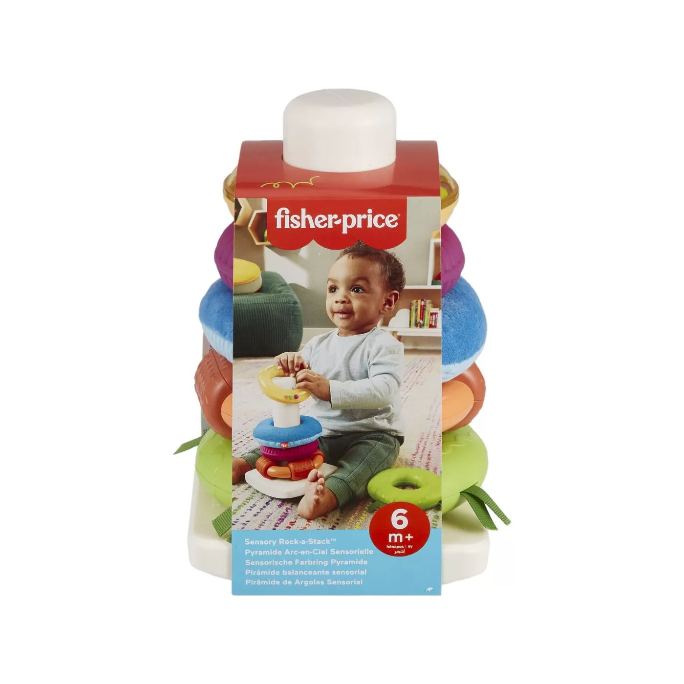 Piramida, Jucarie de stivuit, sortat si motricitate bebelusi, Fisher Price, varsta de la 6 luni la 2 ani [1]