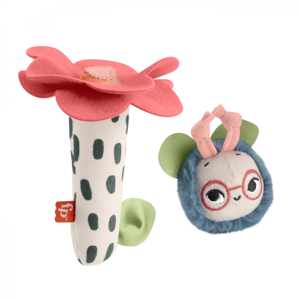 Fisher price planet friends jucarie plus zornaitoare floare si albinuta, varsta de la 3 luni la 2 ani [7]