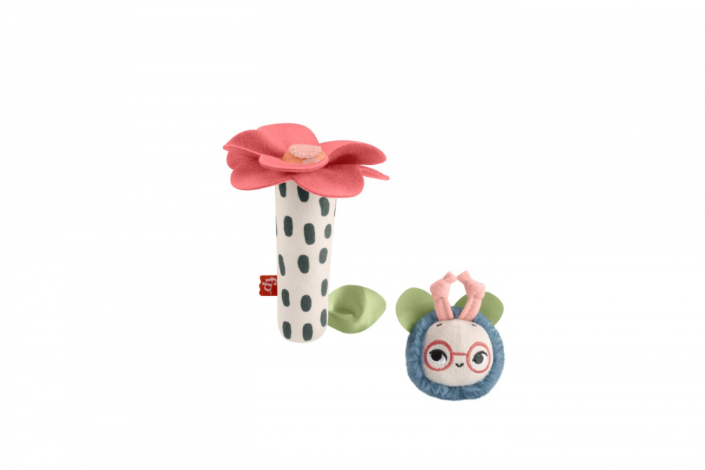 Fisher price planet friends jucarie plus zornaitoare floare si albinuta, varsta de la 3 luni la 2 ani [4]