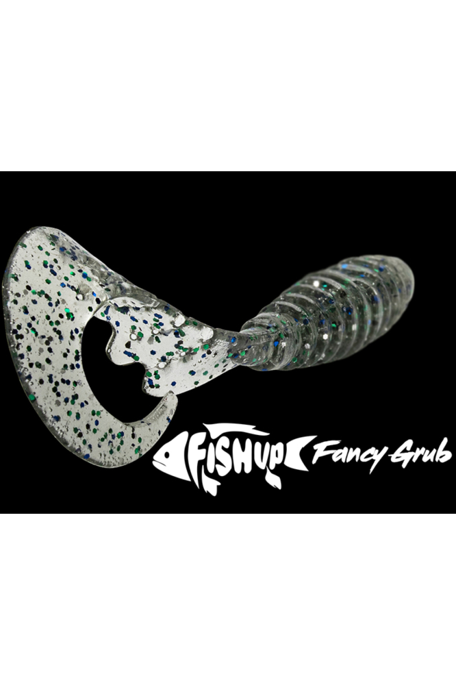 FishUp Fancy Grub 6.3cm #050 Green Pumpkin Brown Red and Purple 6.3cm Green Pumpkin Brown Red and Purple [4]