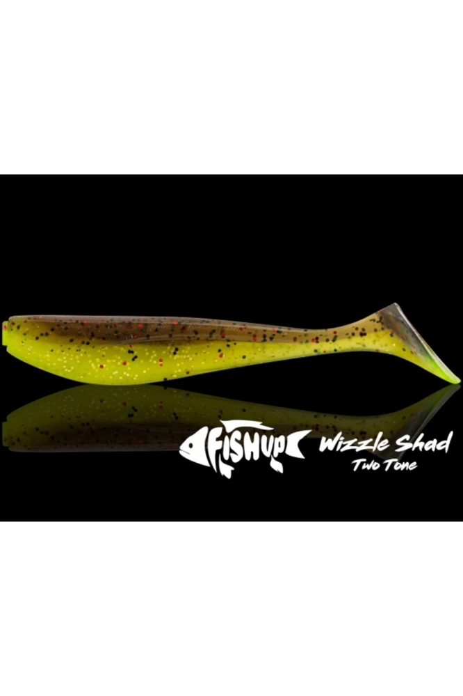 FishUp Wizzle Shad 12.5cm #203 Green Pumpkin Flo Chartreuse 12.5cm #203 Green Pumpkin Flo Chartreuse [2]