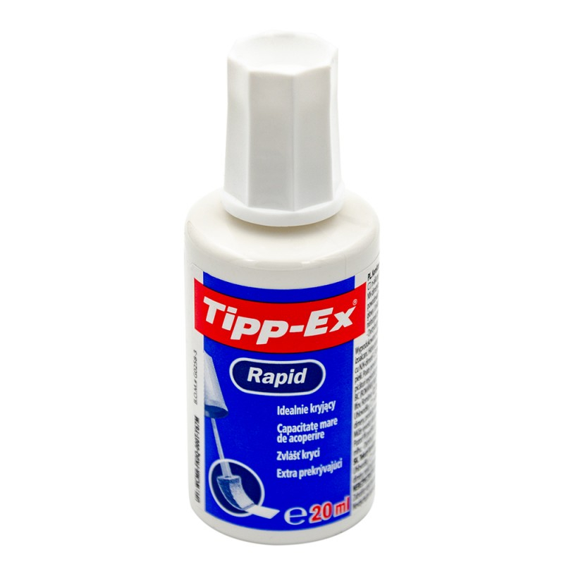 Fluid corector (pasta corectoare) Bic Tipp-Ex Rapid, 20ml, pe baza de solvent, cu burete [2]