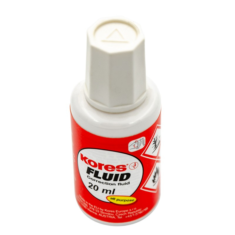 Fluid corector (pasta corectoare) Kores KO69101, 20ml, pe baza de solvent, cu pensula [2]