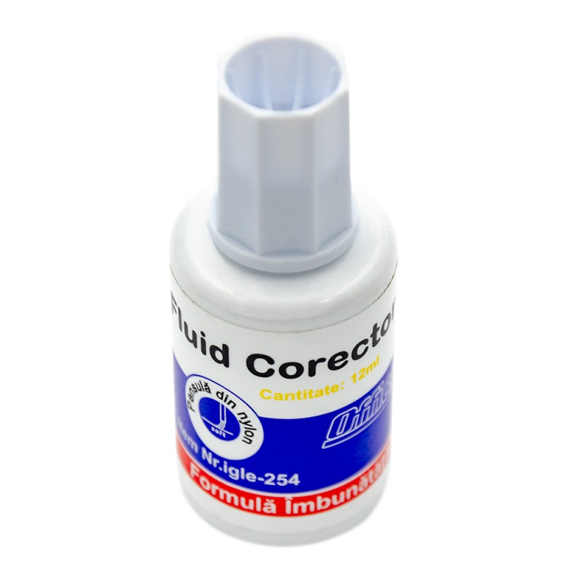 Fluid corector (pasta corectoare) Office-Cover 254, 12ml, pe baza de solvent, cu pensula [2]