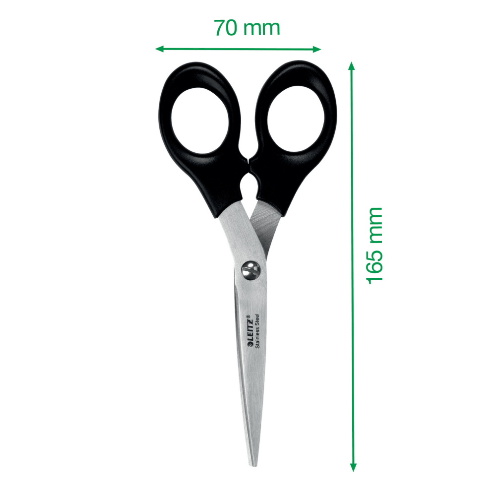 Foarfeca birou 16.5cm neagra otel inoxidabil leitz [5]