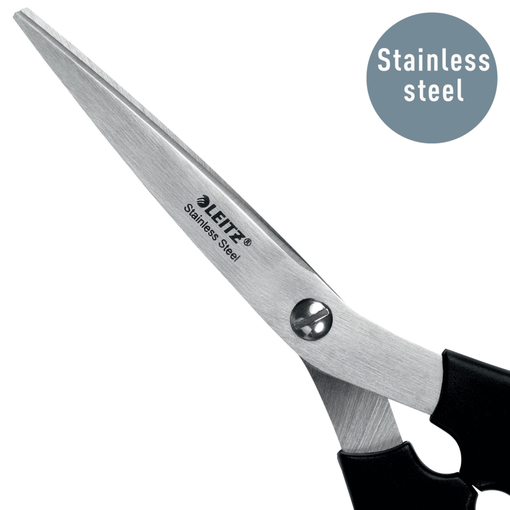 Foarfeca birou 16.5cm neagra otel inoxidabil leitz [3]