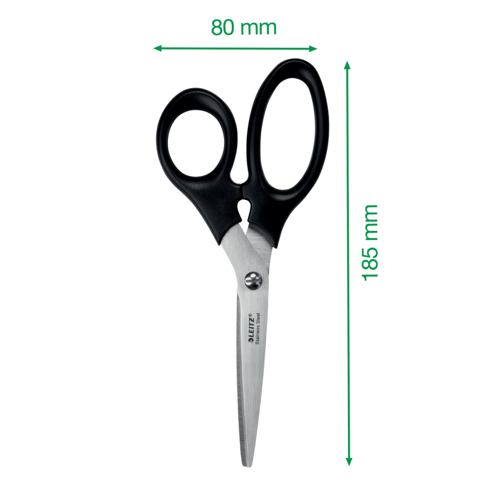 Foarfeca birou 18.5cm neagra otel inoxidabil leitz [5]