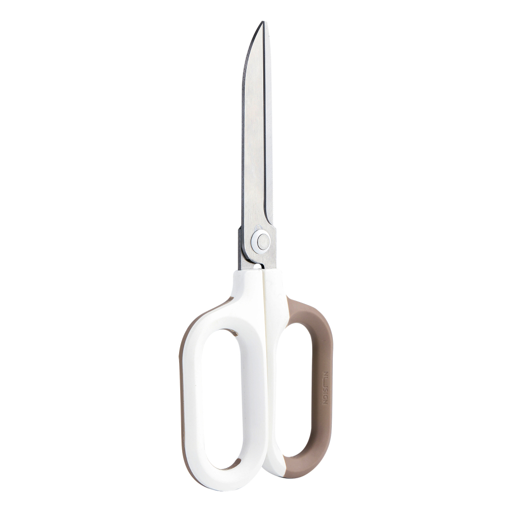 Foarfeca birou 18cm bicolora alb-crem nusign deli [5]
