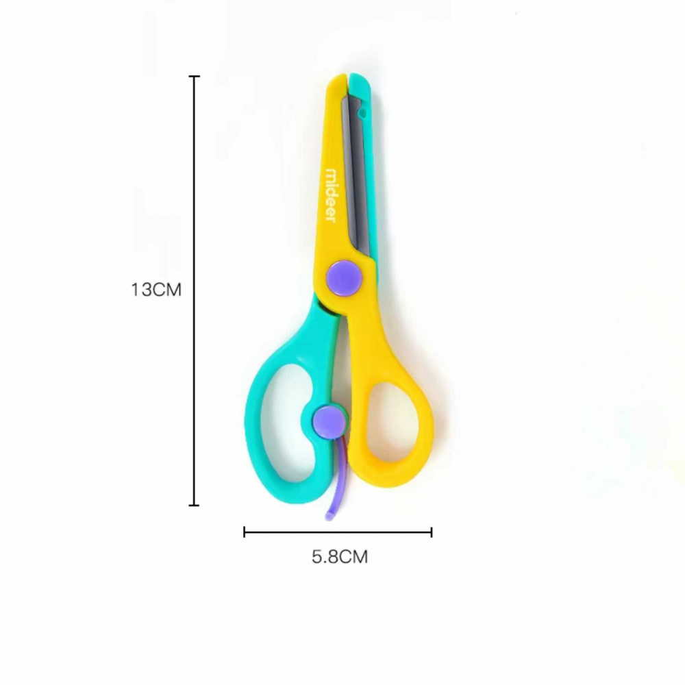Foarfeca cu Cap Rotunjit pentru Copii - 13 cm, Otel Inoxidabil | MiDeer [7]