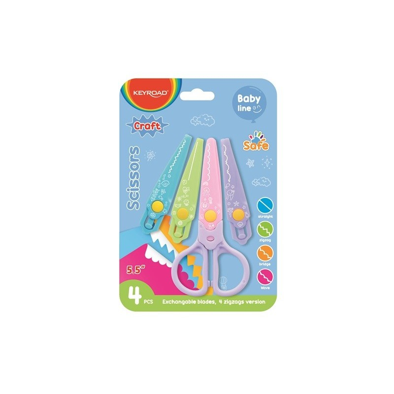 Foarfeca Keyroad Baby Line KR972337, 14.0cm, creativa, cu 4 modele [3]