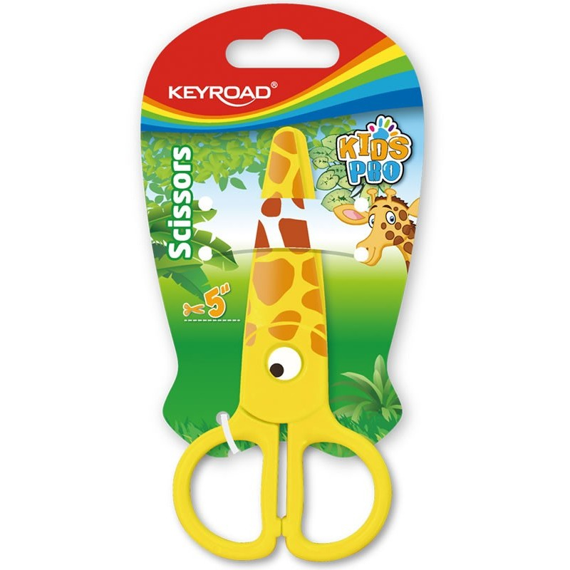 Foarfeca Keyroad Kids Pro KR971402, 13.0cm, plastic, prescolari, girafa, blister [1]