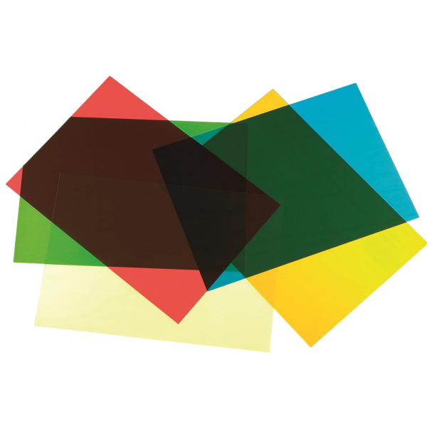 Foi colorate translucide din acetat pentru tablete si mese luminoase [1]