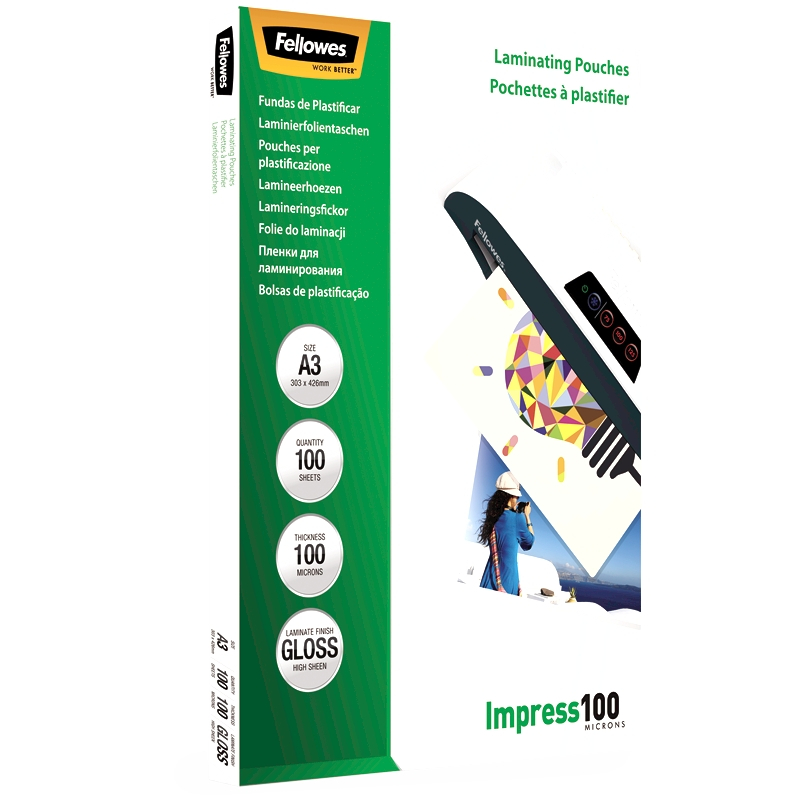 Folie a3 100 microni 100/top fellowes [4]