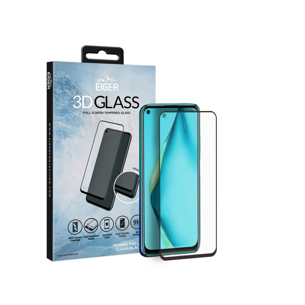 Folie Huawei P40 Lite Eiger Sticla 3D Edge to Edge Clear Black [5]