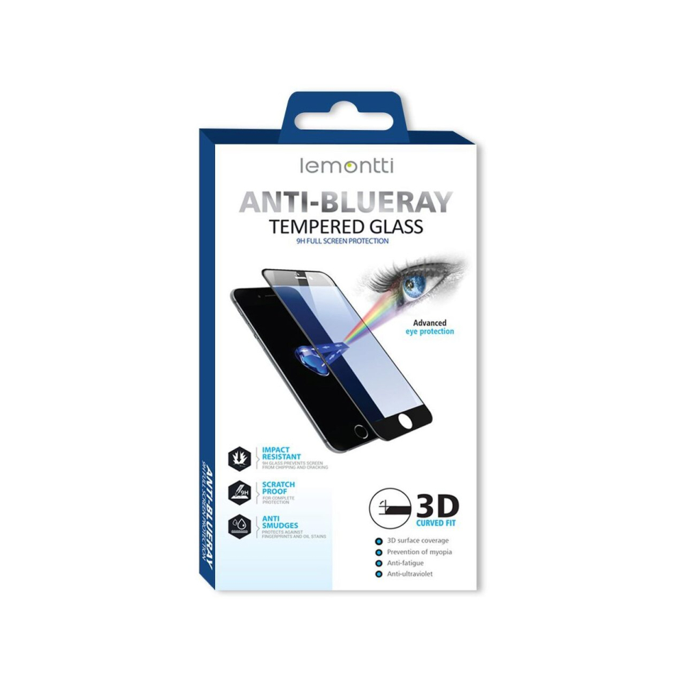 Folie iPhone 11 Pro / XS / X Lemontti Sticla 3D Anti-BlueRay Black [6]