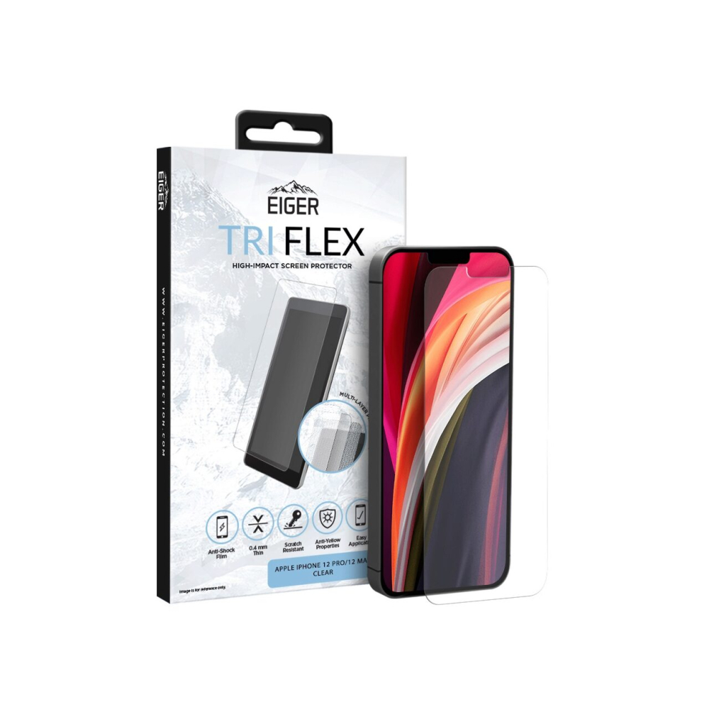 Folie iPhone 12 / 12 Pro Eiger Clear Tri Flex [3]
