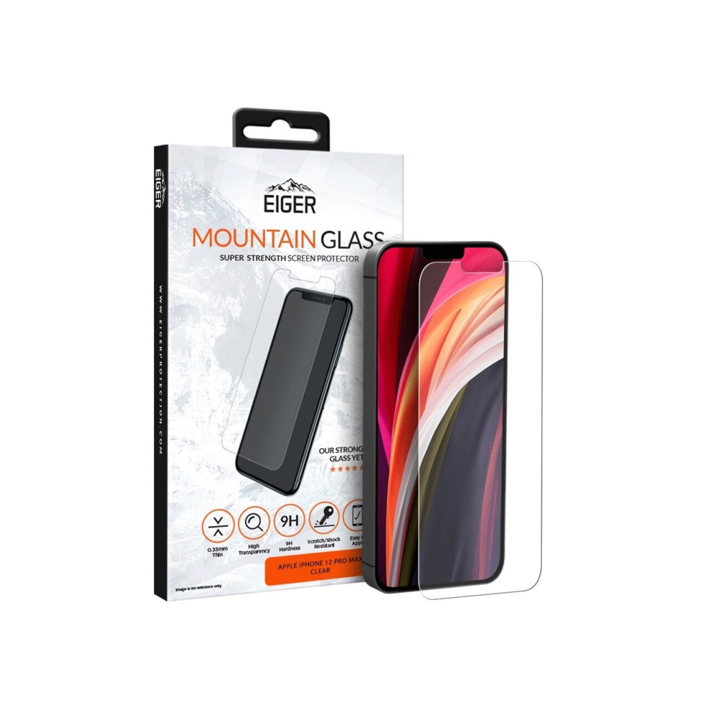 Folie iPhone 12 Pro Max Eiger Sticla  Mountain Glass Clear [2]