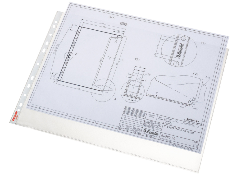 Folie protectie a3 10/set 85 microni esselte [5]