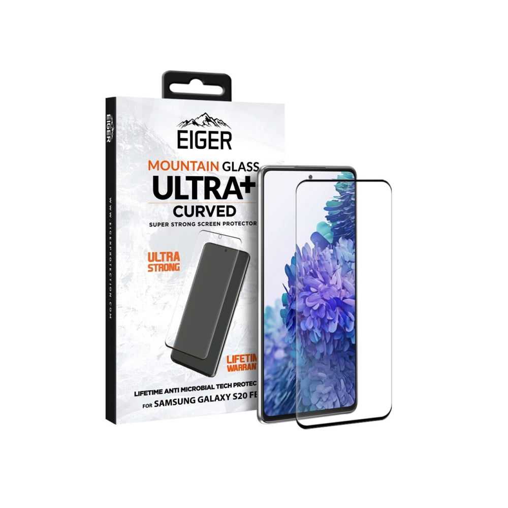 Folie Samsung Galaxy S20 FE / S20 FE 5G Eiger Sticla 3D Ultra + Case Friendly Clear Black [5]