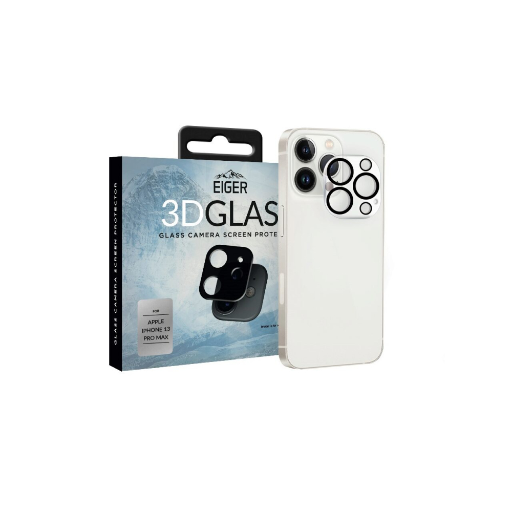 Folie Sticla Camera iPhone 13 Pro Max Eiger 3D Glass GRS Clear Black [3]
